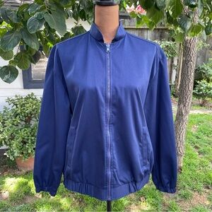 Vintage Pendleton Knockabouts Reversible Bomber Jacket Navy Blue Red Plaid Zip M